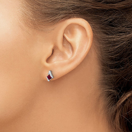 Cushion Gemstone & Diamond Earrings
