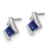 Cushion Gemstone & Diamond Earrings