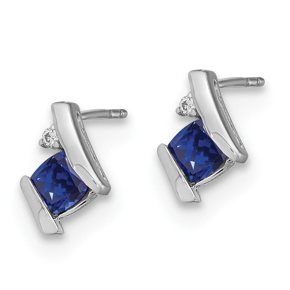 Cushion Gemstone & Diamond Earrings