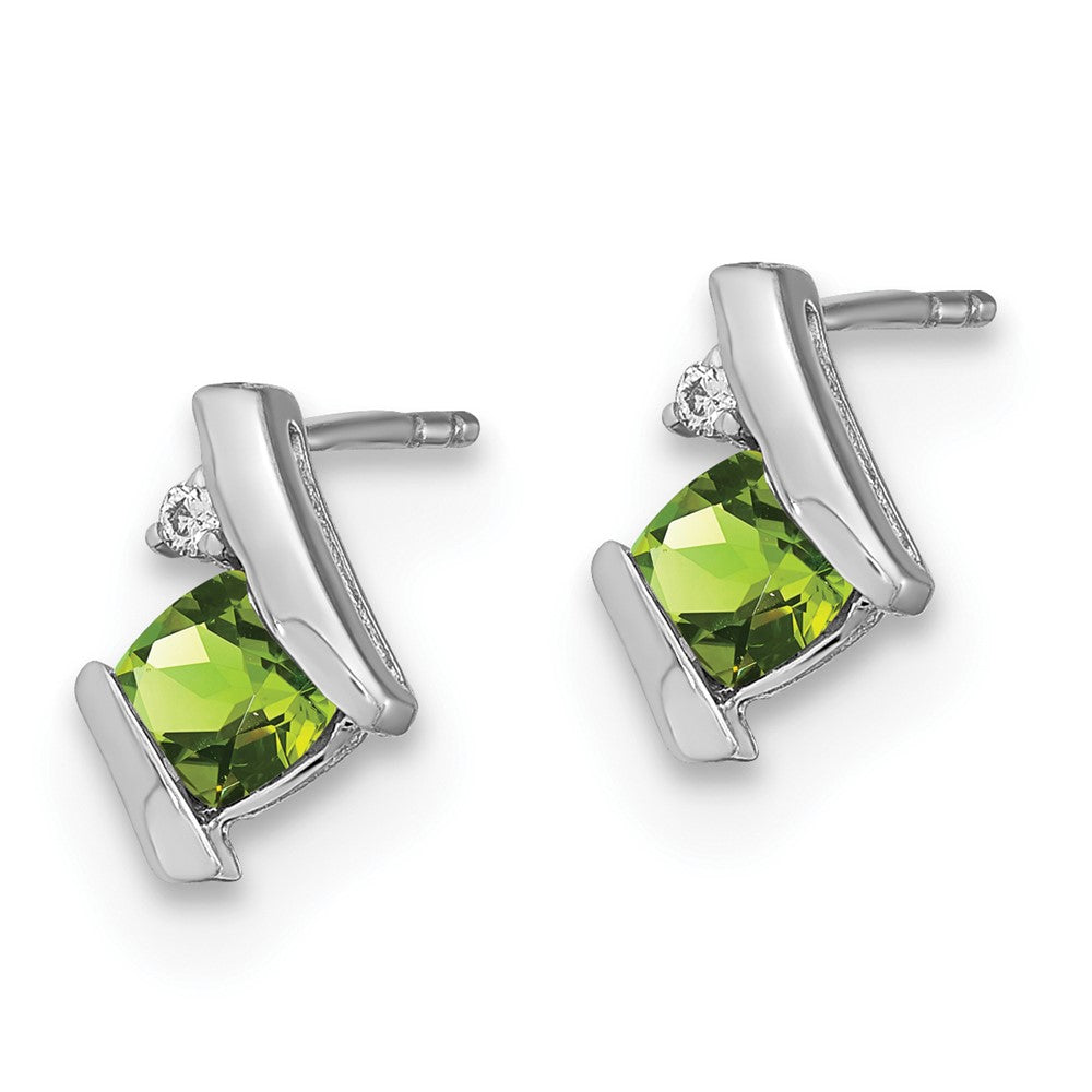 Cushion Gemstone & Diamond Earrings