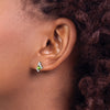 Cushion Gemstone & Diamond Earrings