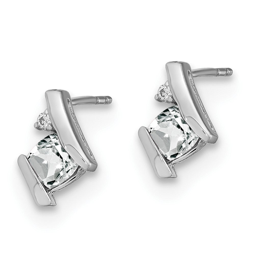 Cushion Gemstone & Diamond Earrings