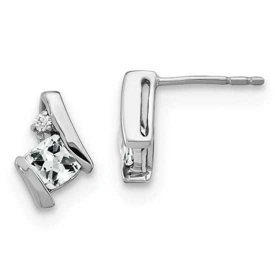 Cushion Gemstone & Diamond Earrings