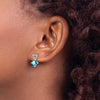 Gemstone & Diamond Heart Earrings