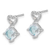 Gemstone & Diamond Heart Earrings
