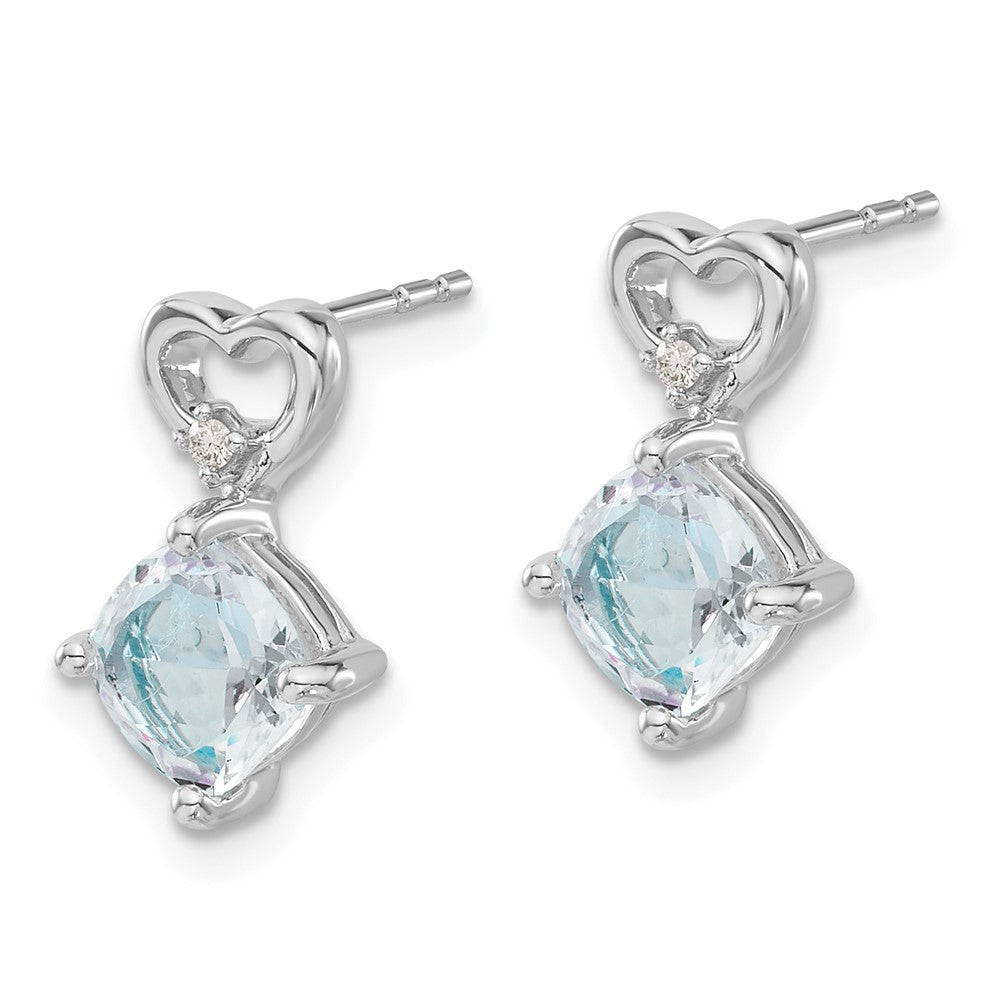 Gemstone & Diamond Heart Earrings