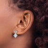 Gemstone & Diamond Heart Earrings