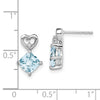 Gemstone & Diamond Heart Earrings