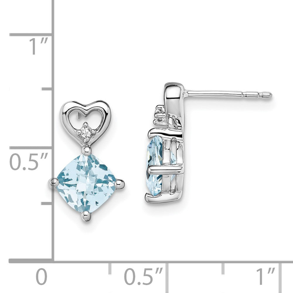 Gemstone & Diamond Heart Earrings