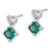 Gemstone & Diamond Heart Earrings