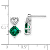 Gemstone & Diamond Heart Earrings