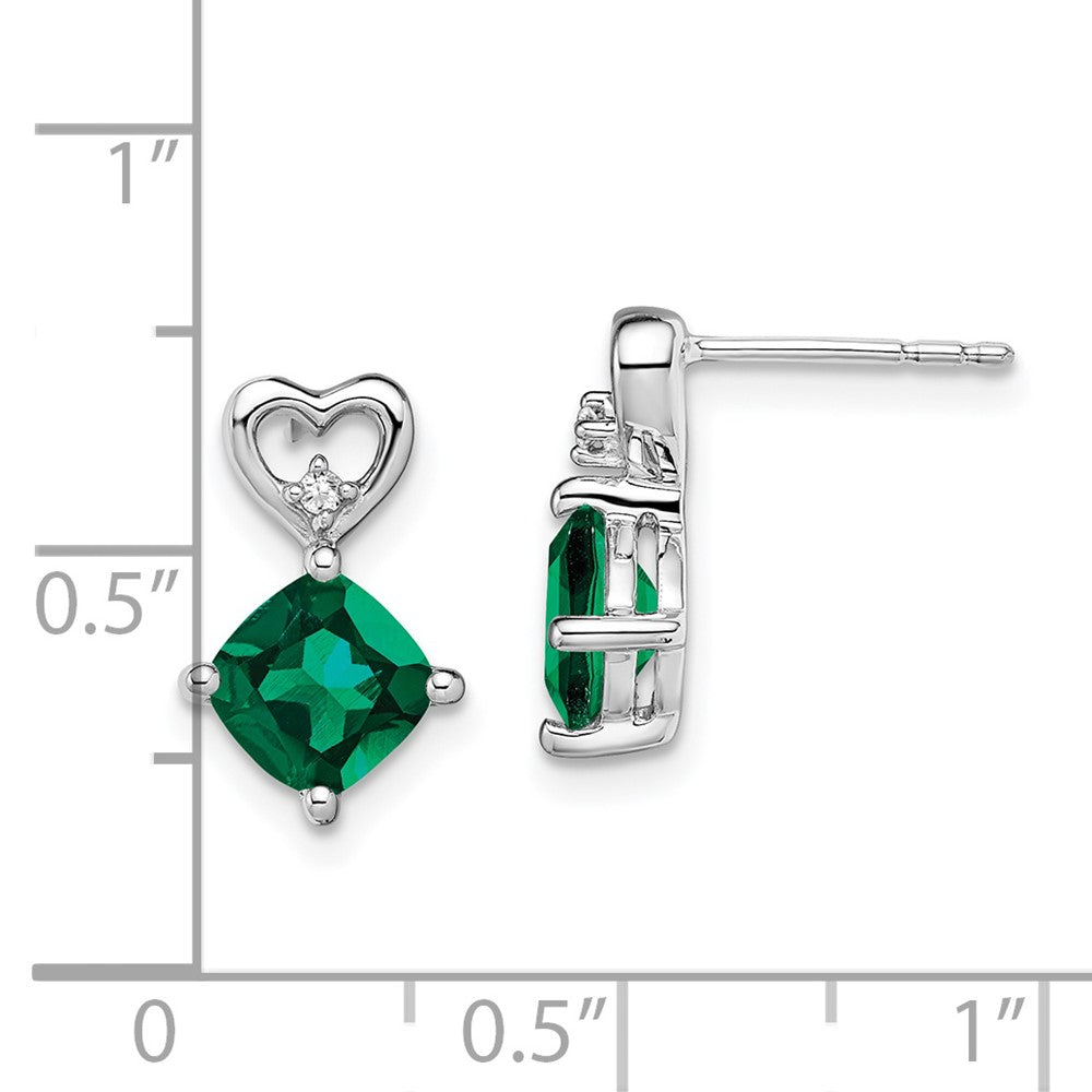 Gemstone & Diamond Heart Earrings