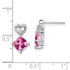 Gemstone & Diamond Heart Earrings