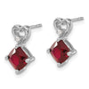 Gemstone & Diamond Heart Earrings