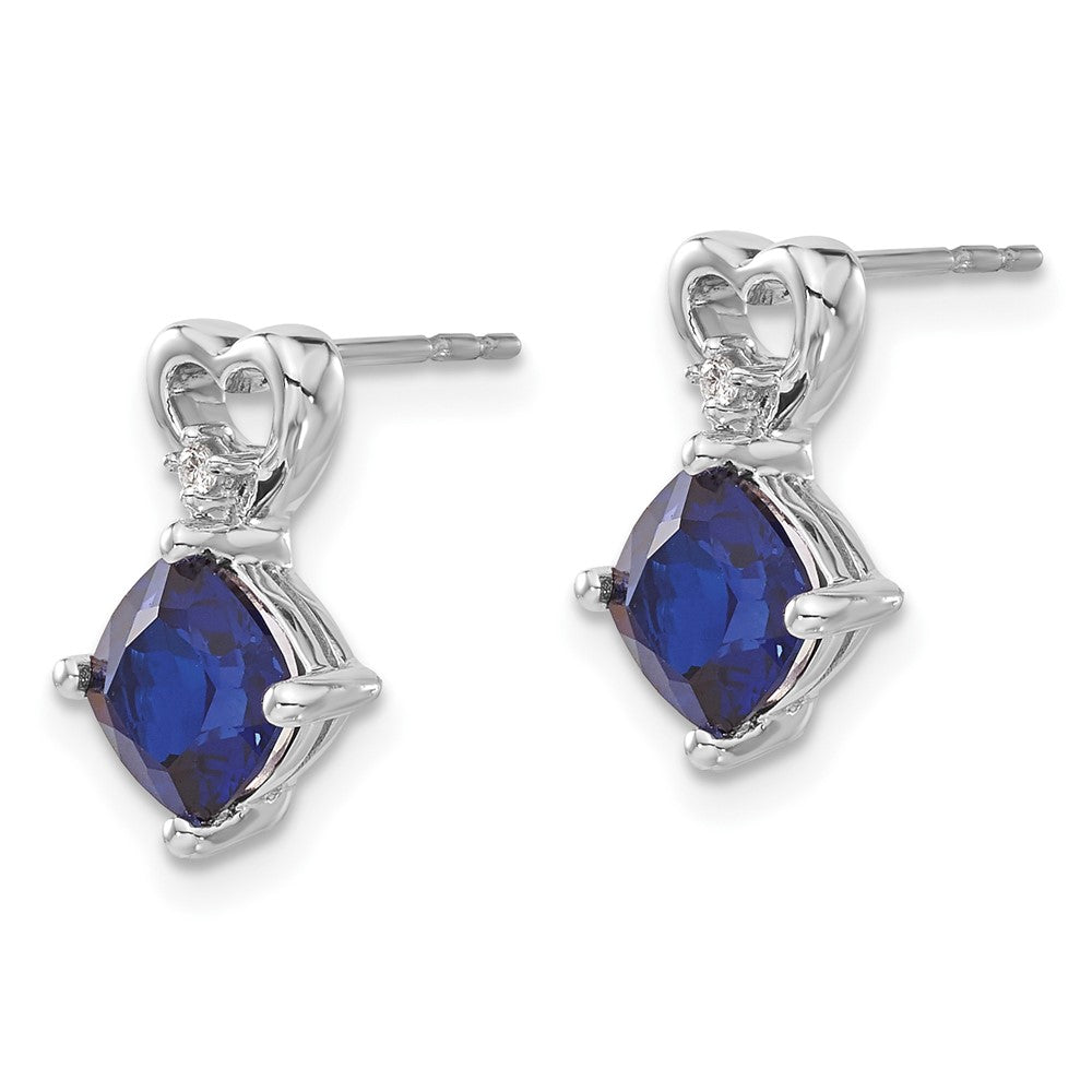 Gemstone & Diamond Heart Earrings
