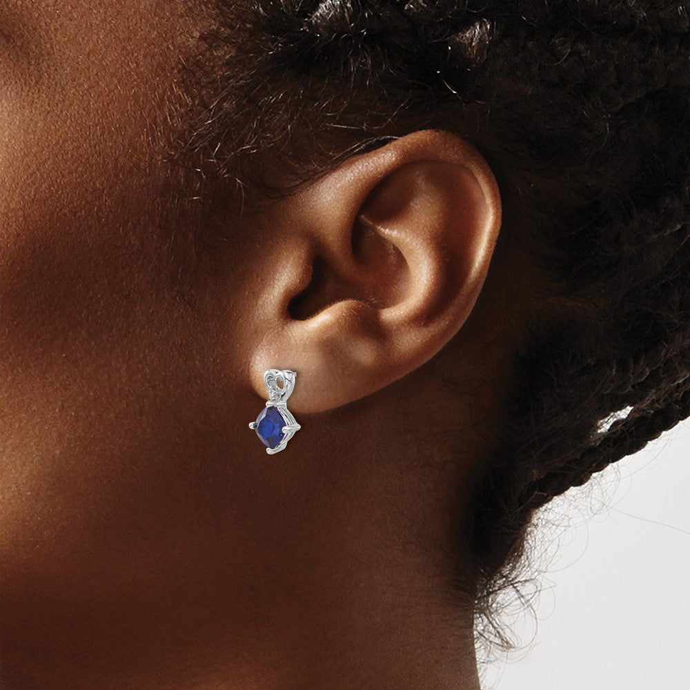 Gemstone & Diamond Heart Earrings