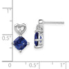 Gemstone & Diamond Heart Earrings