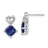 Gemstone & Diamond Heart Earrings