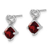 Gemstone & Diamond Heart Earrings