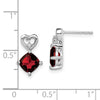 Gemstone & Diamond Heart Earrings