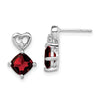 Gemstone & Diamond Heart Earrings
