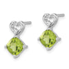 Gemstone & Diamond Heart Earrings