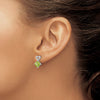 Gemstone & Diamond Heart Earrings