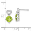 Gemstone & Diamond Heart Earrings