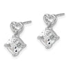 Gemstone & Diamond Heart Earrings