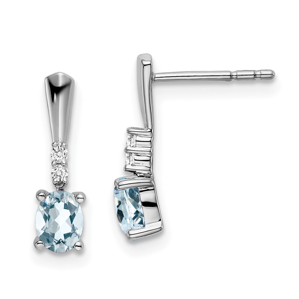 Gemstone & Diamond Dangle Earrings