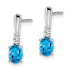 Gemstone & Diamond Dangle Earrings
