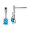 Gemstone & Diamond Dangle Earrings