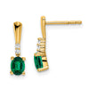 Oval Gemstone & Diamond Earrings
