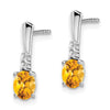 Gemstone & Diamond Dangle Earrings