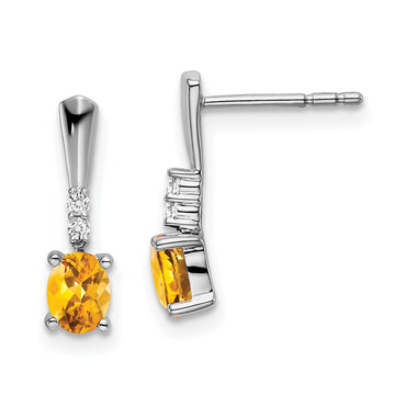 Gemstone & Diamond Dangle Earrings