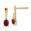 Oval Gemstone & Diamond Earrings
