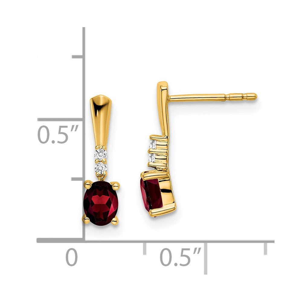 Oval Gemstone & Diamond Earrings