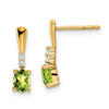 Oval Gemstone & Diamond Earrings