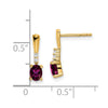 Oval Gemstone & Diamond Earrings