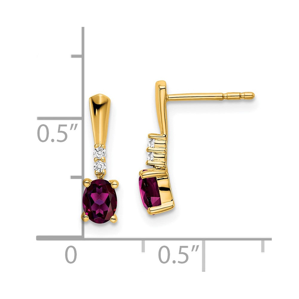 Oval Gemstone & Diamond Earrings