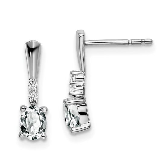 Gemstone & Diamond Dangle Earrings
