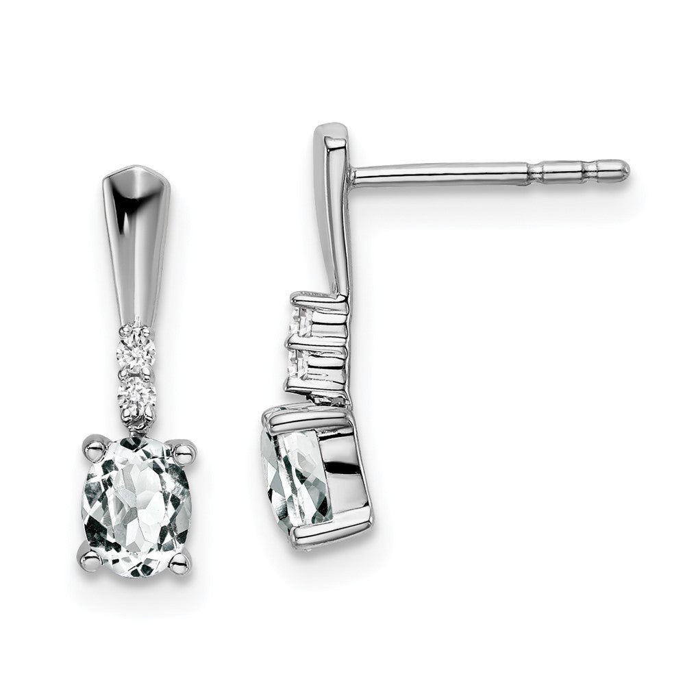 Gemstone & Diamond Dangle Earrings