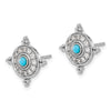 Gold Turquoise Post Earrings
