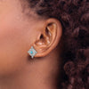 Gold Turquoise Post Earrings