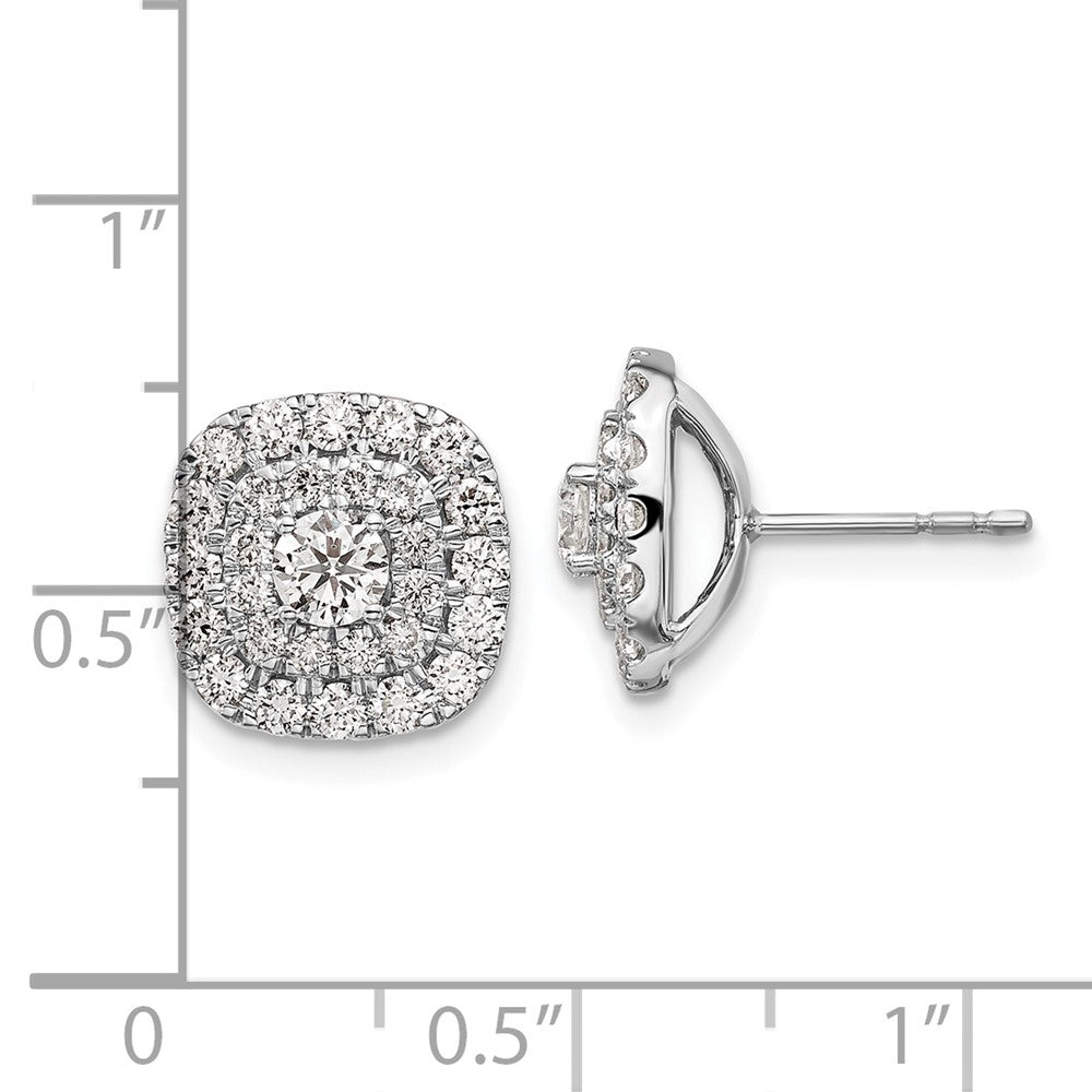 Gold Diamond Halo Earrings