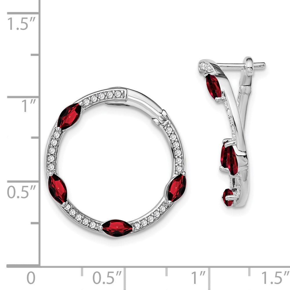 Gemstone & Diamond Hoop Earrings