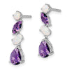 Gemstone & Opal Dangle Earrings