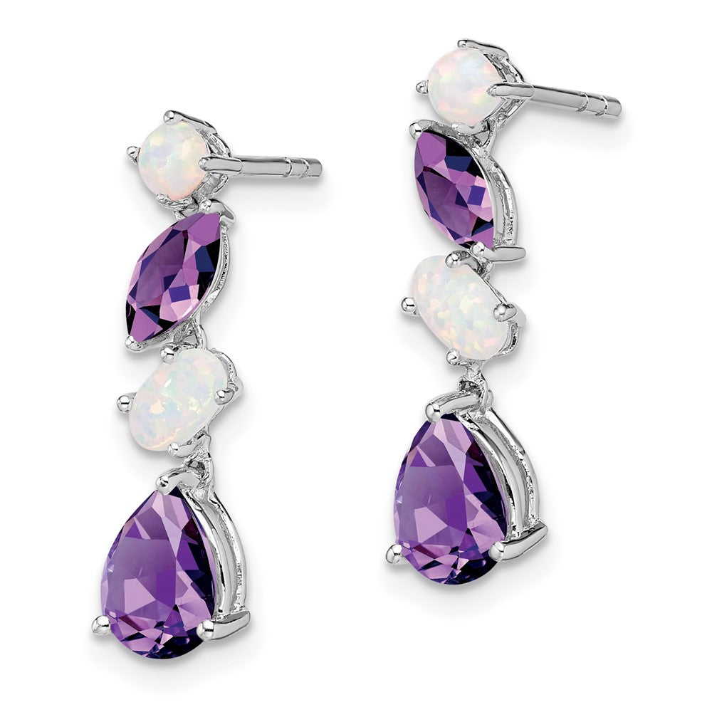 Gemstone & Opal Dangle Earrings
