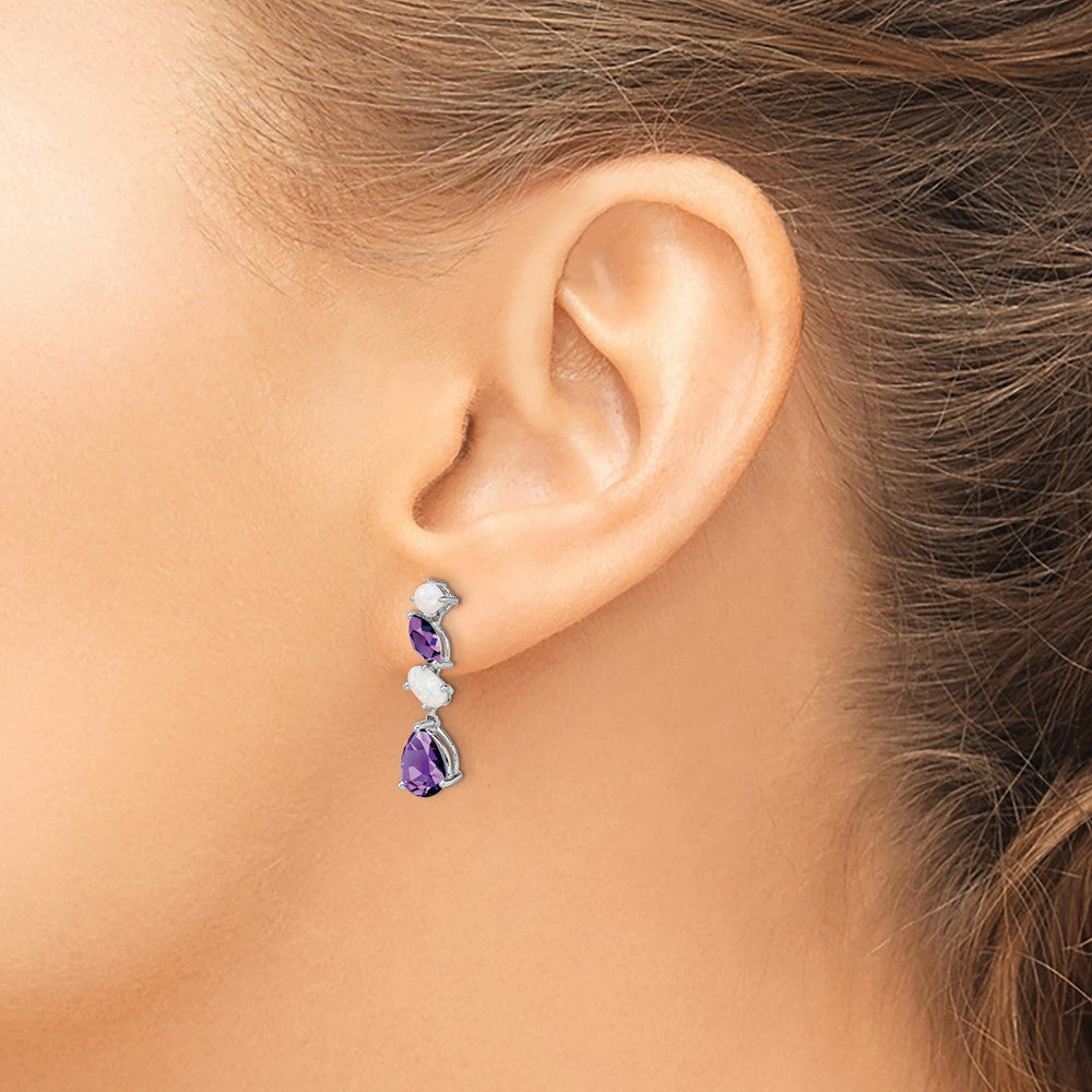 Gemstone & Opal Dangle Earrings