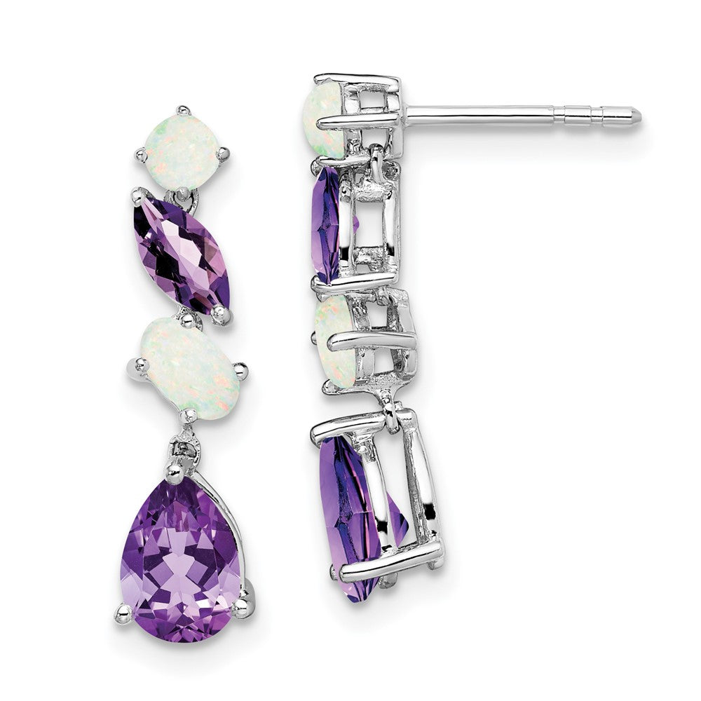 Gemstone & Opal Dangle Earrings